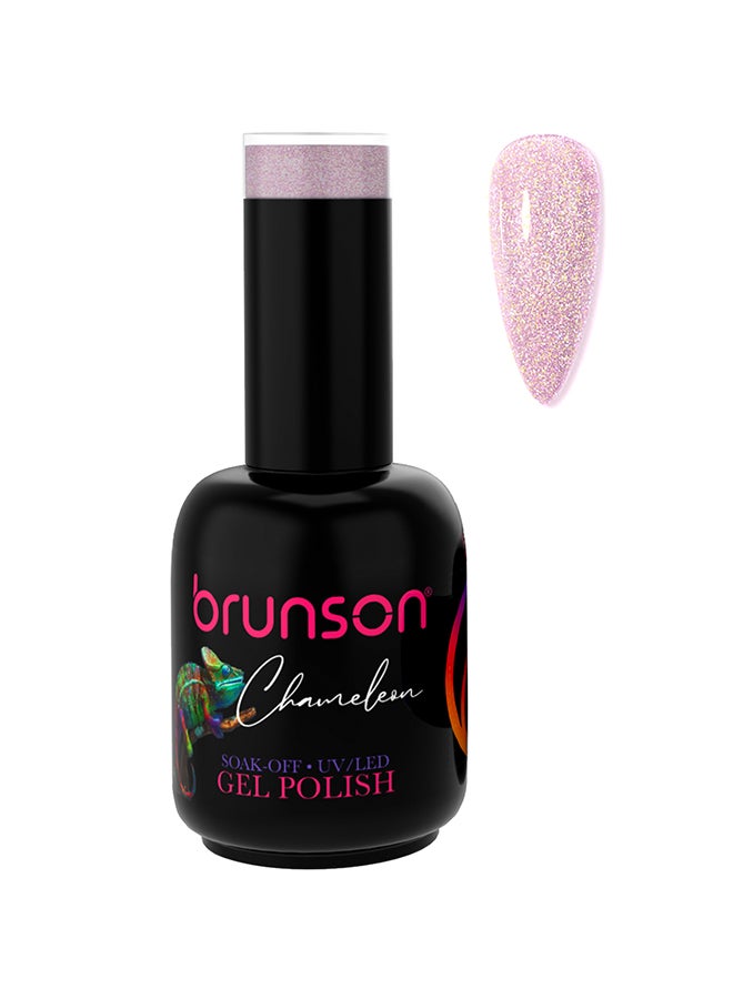 18ml Chameleon Gel Nail Polish: Glossy Shine, Long-Lasting Soak-off UV/LED Gel for Nail Art French Manicure Pedicure. Salon Quality, Chip Resistant, Trendy Sparkly Acrylic Nails.