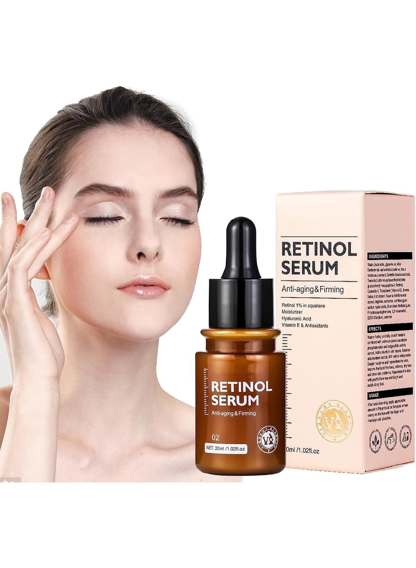Retinol Anti Aging Facial Serum, Vibrant ​Glamour Retinol Serum 30ml