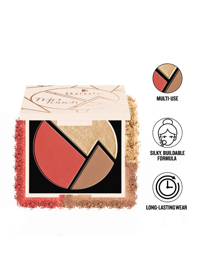 Character Trio Touch Bronze Blush-Highlight Palette