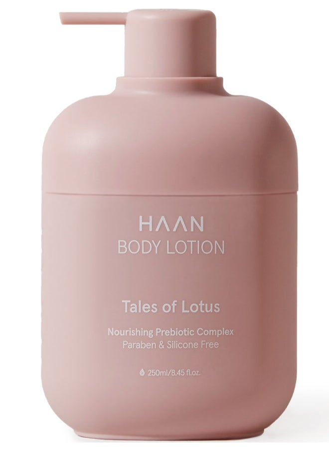Haan Body Lotion Tales Of Lotus 250ml – Silky Hydration for Normal Skin, Prebiotic Complex, Daily Moisturizer for Barrier Support Relief 250ml