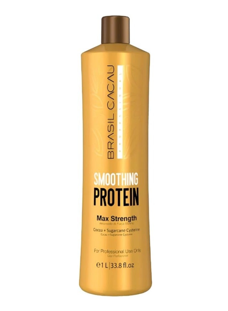 Brasil Cacau Smoothing Protein Hair Treatment - 1 Liter for Frizz Control and Softness