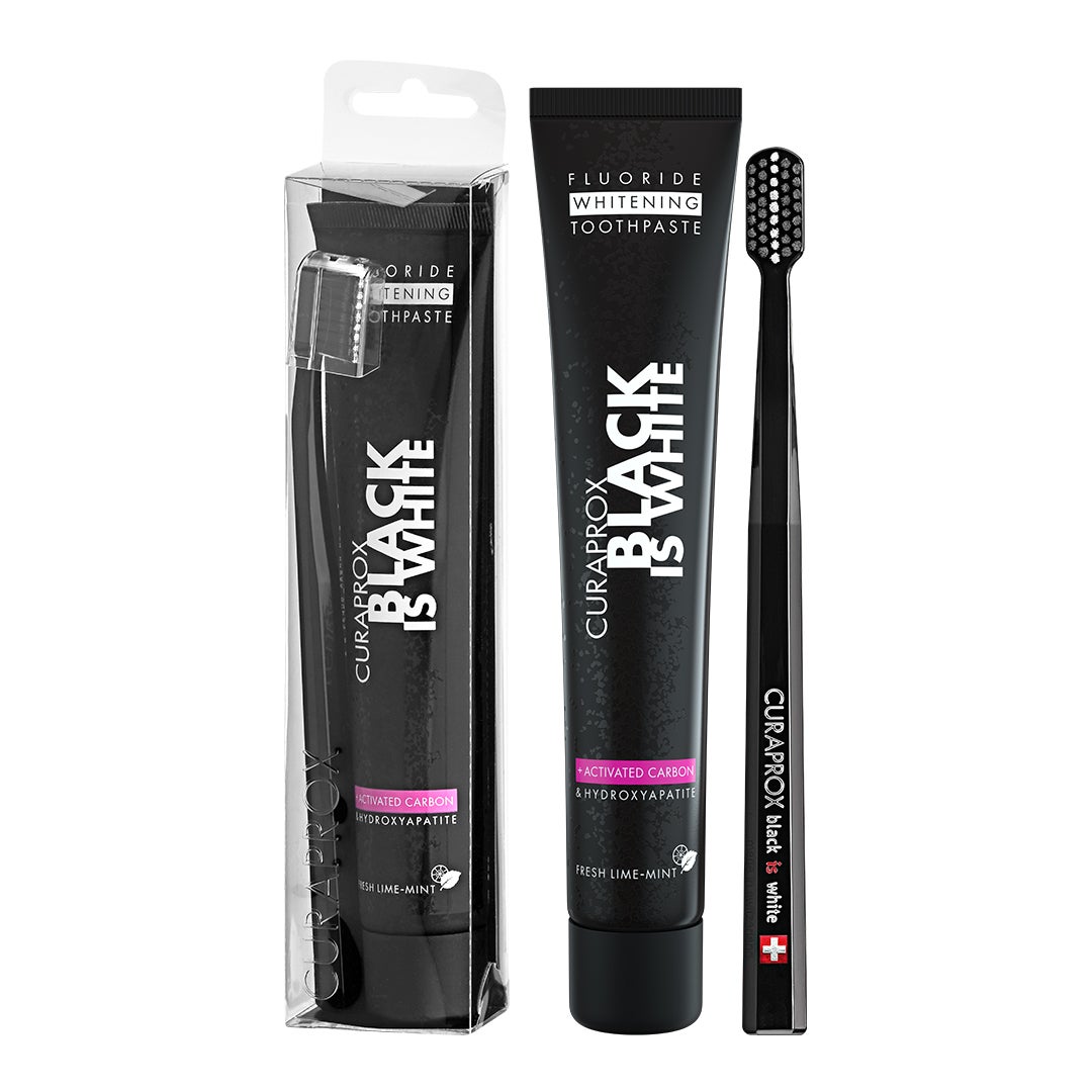 Black Is White Ultra-Soft Toothbrushes - Gentle Cleaning for Sensitive Teeth & Gums I Ideal for Plaque Removal (Black Is White Toothpaste Set)