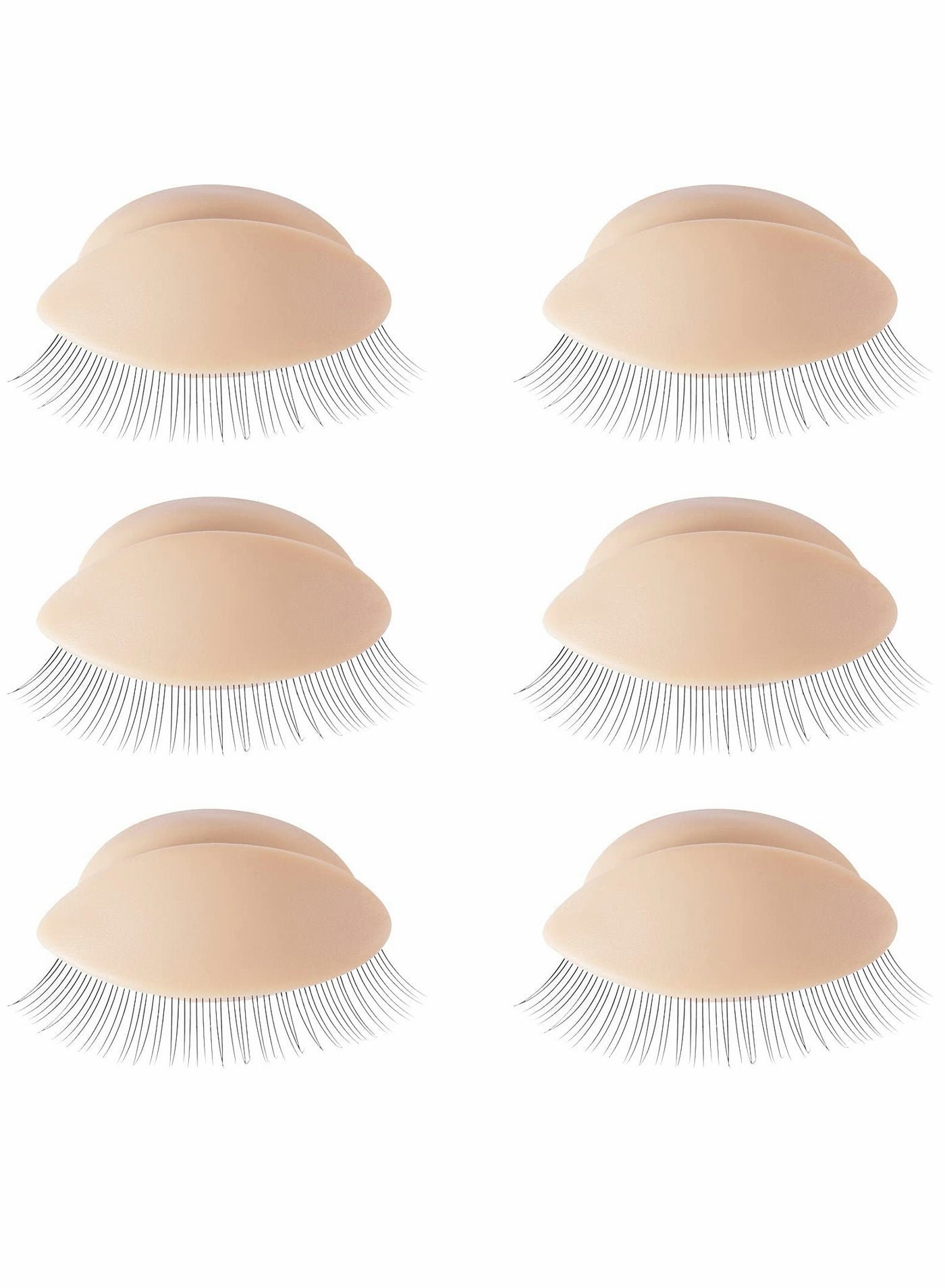 3 Pairs Removable Silicone Eyelash Extensions Practice Base