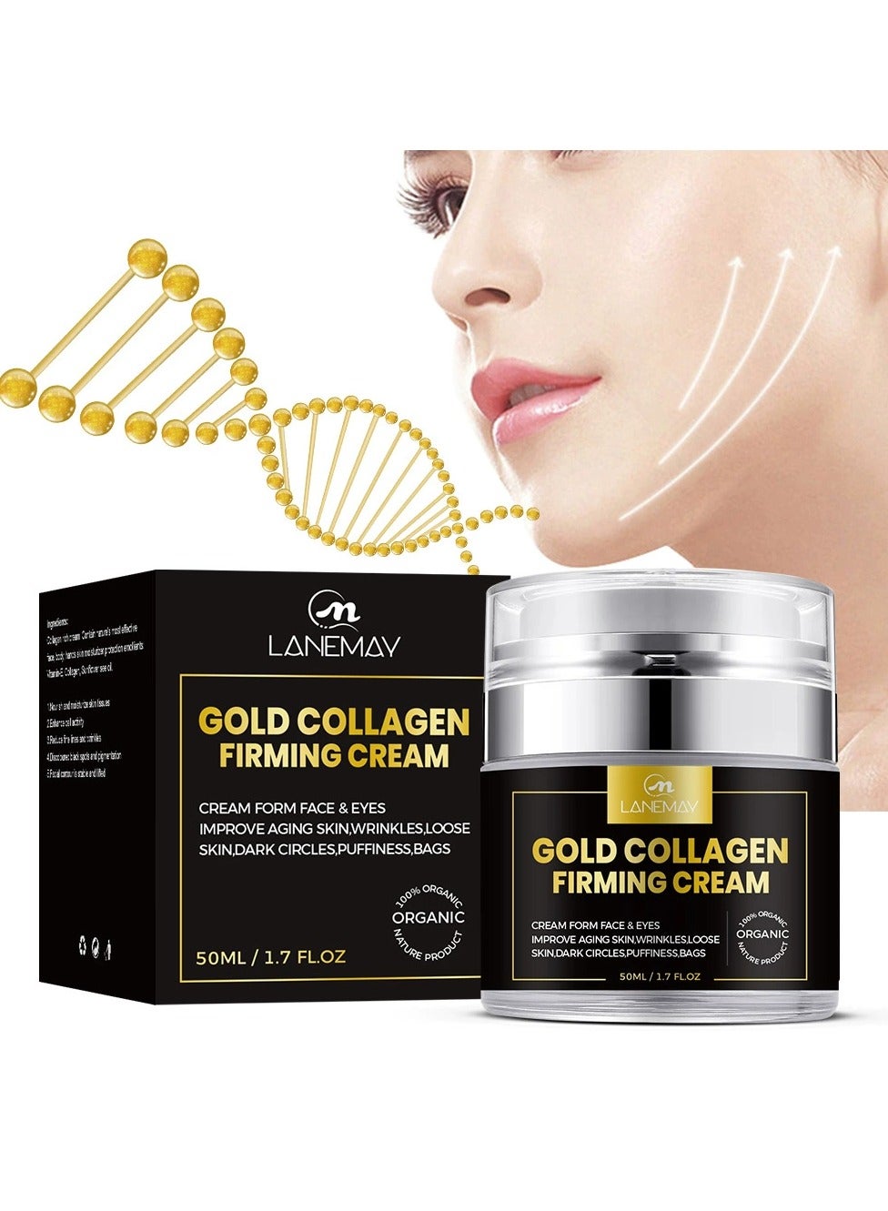Women Multi Titanium Firming Face Cream – Anti-Aging Wrinkle Remover Brightening Facial Cream, Targets Crow’s Feet Smile Lines & Dark Spots