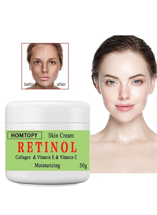 Retinol & Collagen & Vitamin C Moisturizing Skin Cream,Dark Spot Remover for Face for Face and body Hyperpigmentation, Fades Melasma, Freckle, Sun Spots, Evens Skin Tone, Age Spot Remover 50g