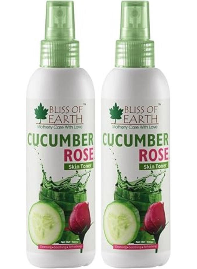 Cucumber Rose Skin Mist Toner 2x50ml