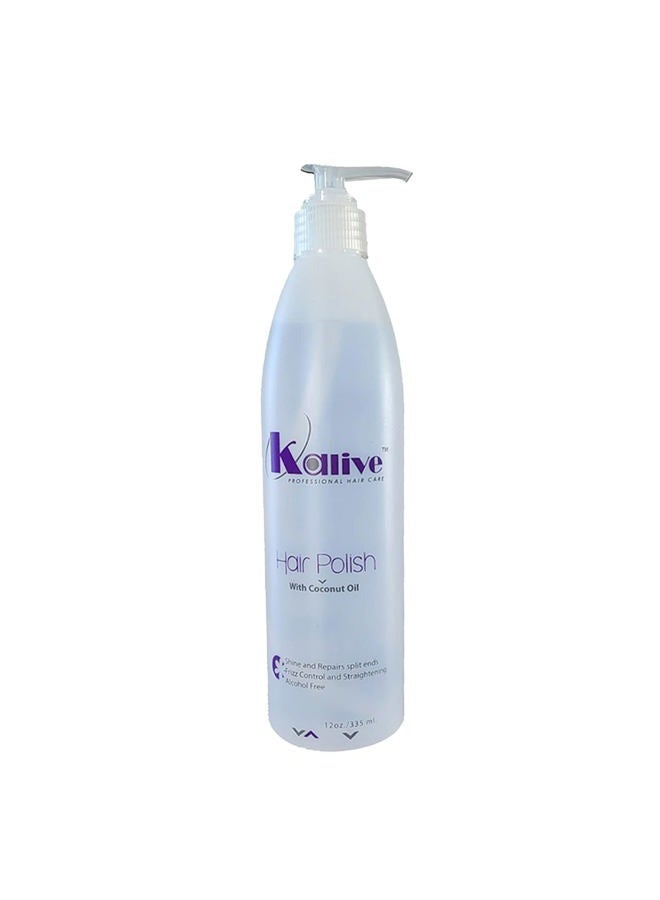 KALIVE Hair Polish with Coconut Oil - Nourishing, Smoothing for Frizzy, Dry, and Damaged Hair - 12 oz, Anti-Frizz Product