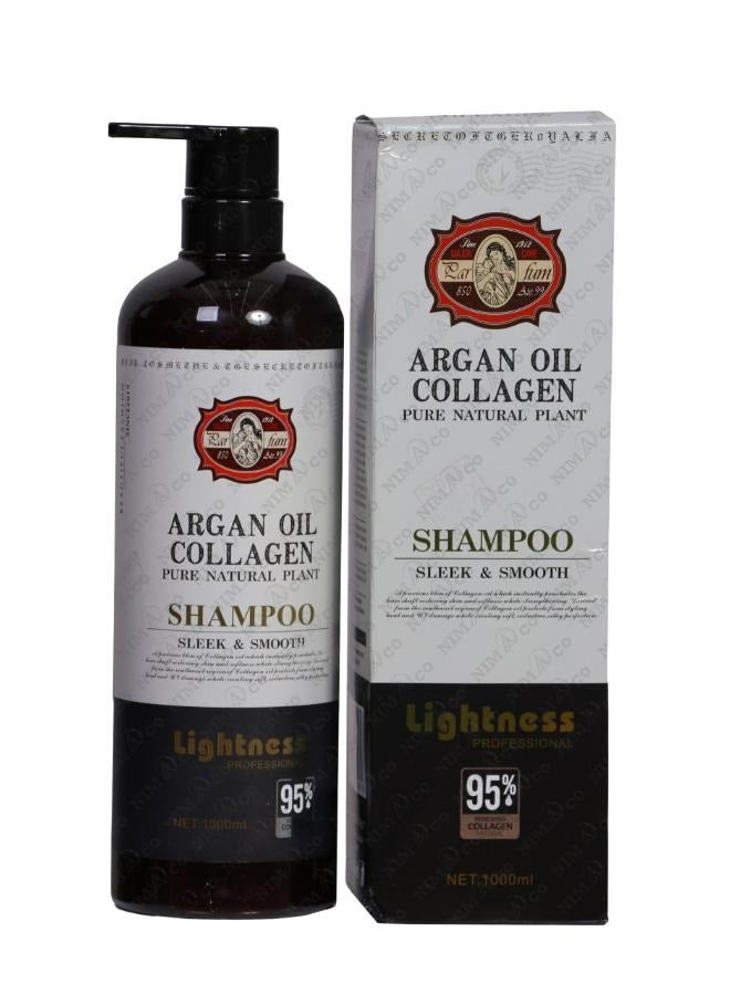 Argan Collagen Pure Natural Plant Shampoo Sleek And Smooth 1000 ML