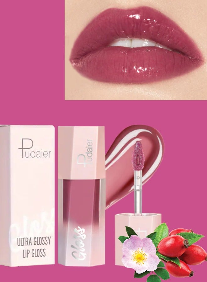 Ultra Glossy Lip Gloss Diamond Matte Lip Oil Gloss Glitter Metallic Liquid Lipstick Glitter Shimmer Lip Glaze |Shimmery Finish High Pigment Long Lasting Lip Gloss Tint Makeup 02
