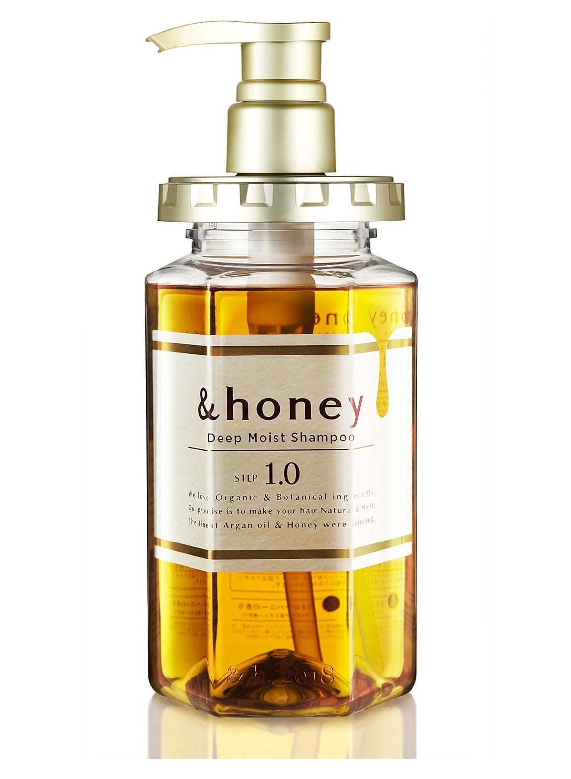 &honey Shampoo Deep Moist 1.0 Organic Hair and Scalp Care for Intense Cleansing and Hydration - Moisture-Enhancing Wash and Protection - Ideal for Straight, Curly, Curl, Frizzy, Treated, Colore