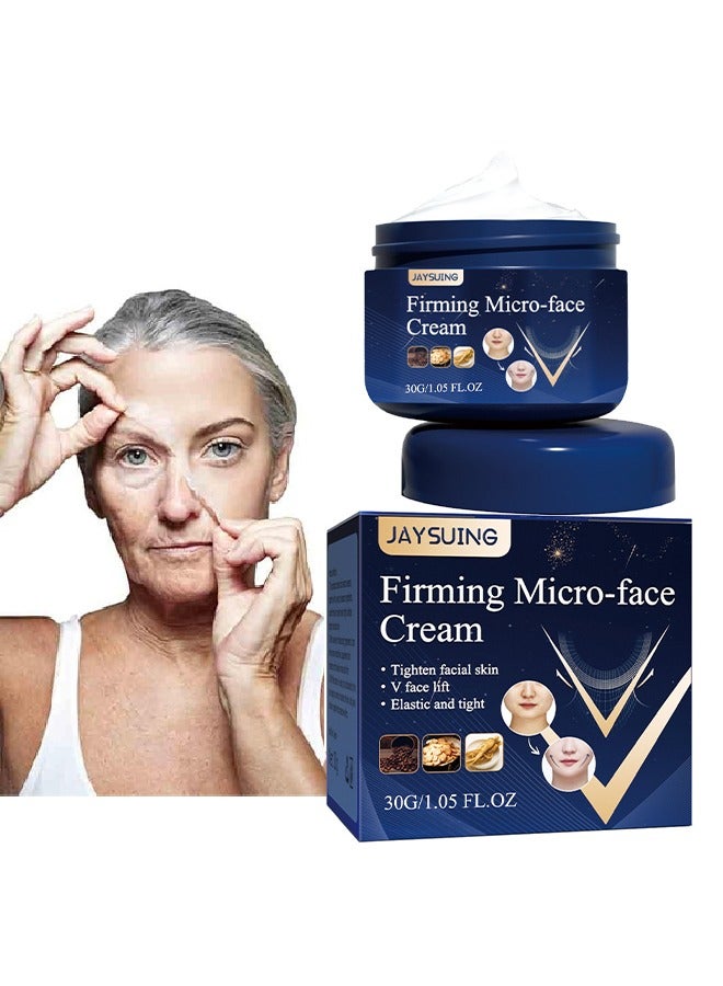 Firming Micro-Face Cream, V-Shape Slimming Cream, Advanced Skin Tightening Cream For Tightening Skin, Fine lines, Loose & Sagging Skin 30G