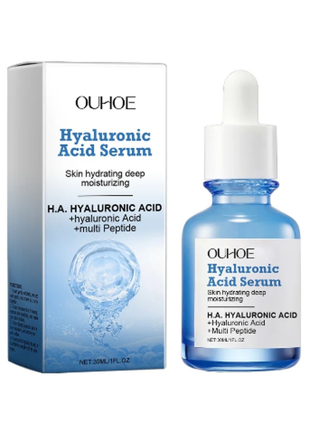 Anti Aging Serum Hyaluronic Acid Serum 30 ml - Hydrating and Anti-Aging, Smooths Fine Lines, Replenishes Skin, Pure Hyaluronic Acid for Face & Skin - Suitable All Skin Types