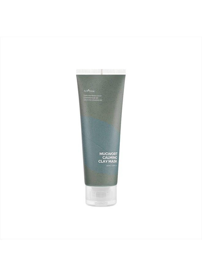 ISNTREE Mugwort Calming Clay Mask 100ml 3.38 fl.oz | Effective sebum control | Exfoliates rough skin