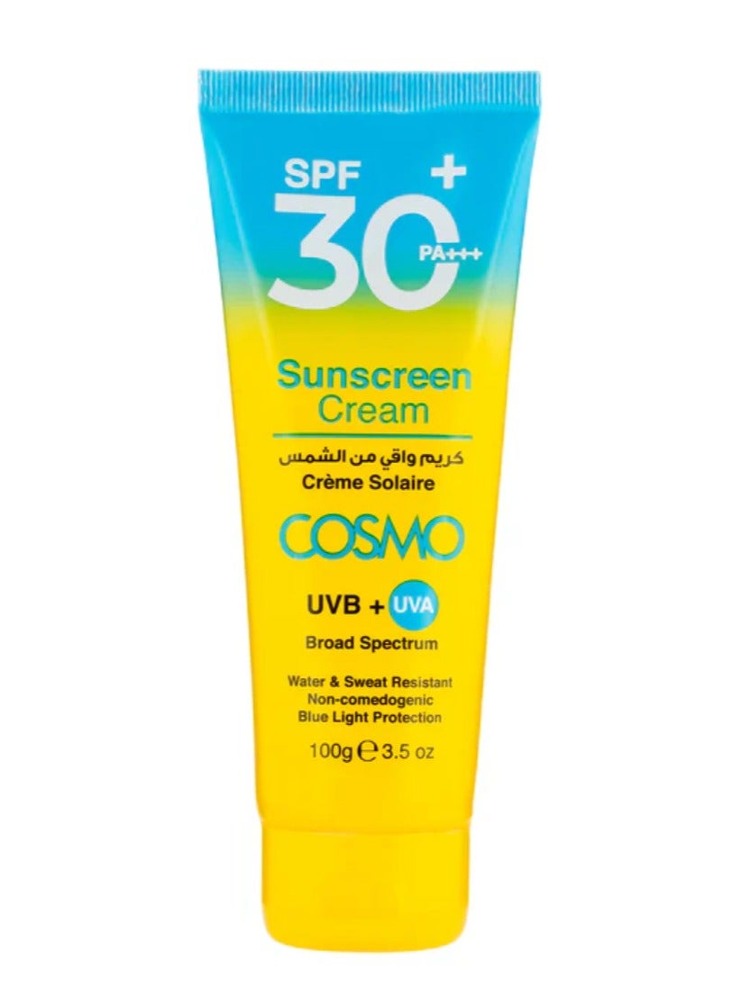 Cosmo Sunscreen Cream SPF 30+100g UVB/UVA Protection for Men and Women
