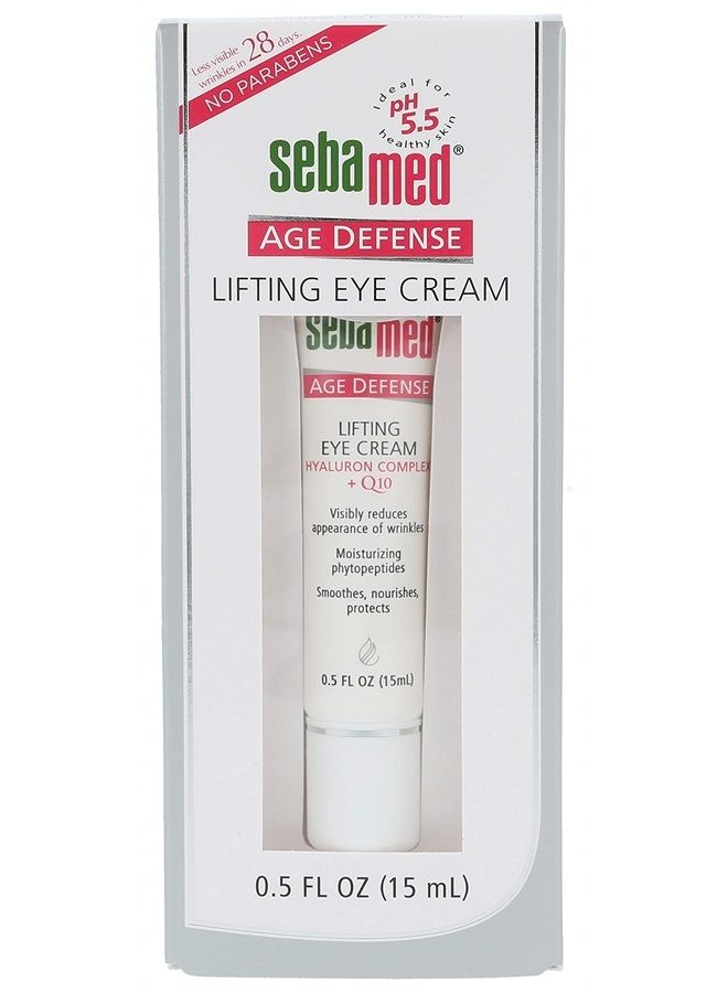 Sebamed Anti Aging Q10 Lifting Age Defense Eye Cream 15 mL pH 5.5 for Sensitive Skin Reduces the Appearance of Wrinkles Made in Germany