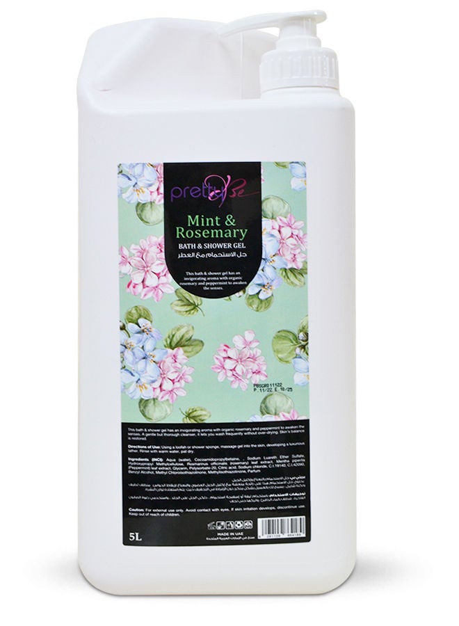 Bath & Shower Gel with Mint & Rosemary Extracts 5L