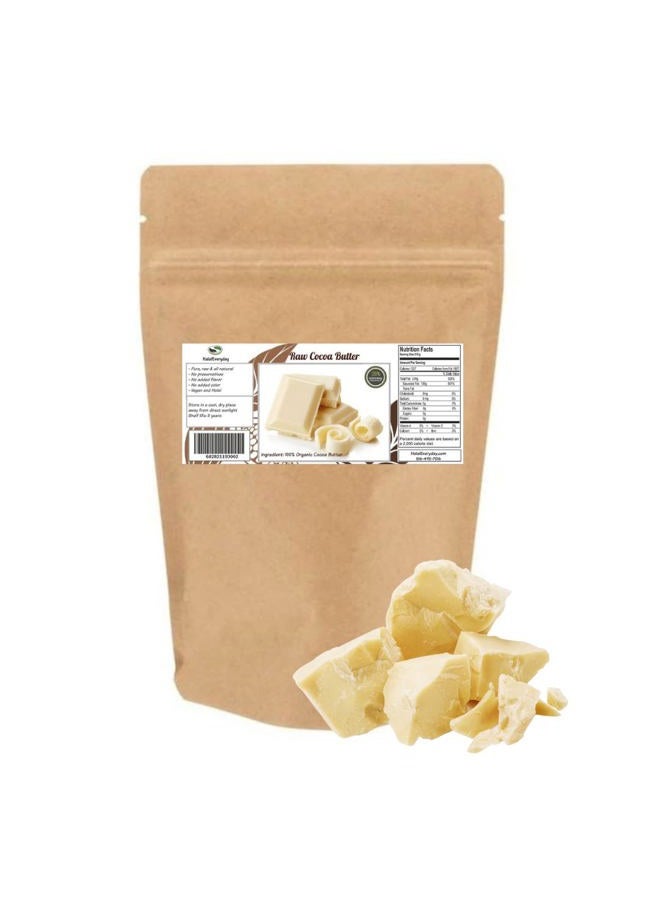 2 Lb Cocoa Butter: Pure, Raw, Unprocessed. Incredible Quality and Scent. Use for Lotion, Cream, Lip Balm, Oil, Stick, or Body Butter. NON-GMO By SaaQin®