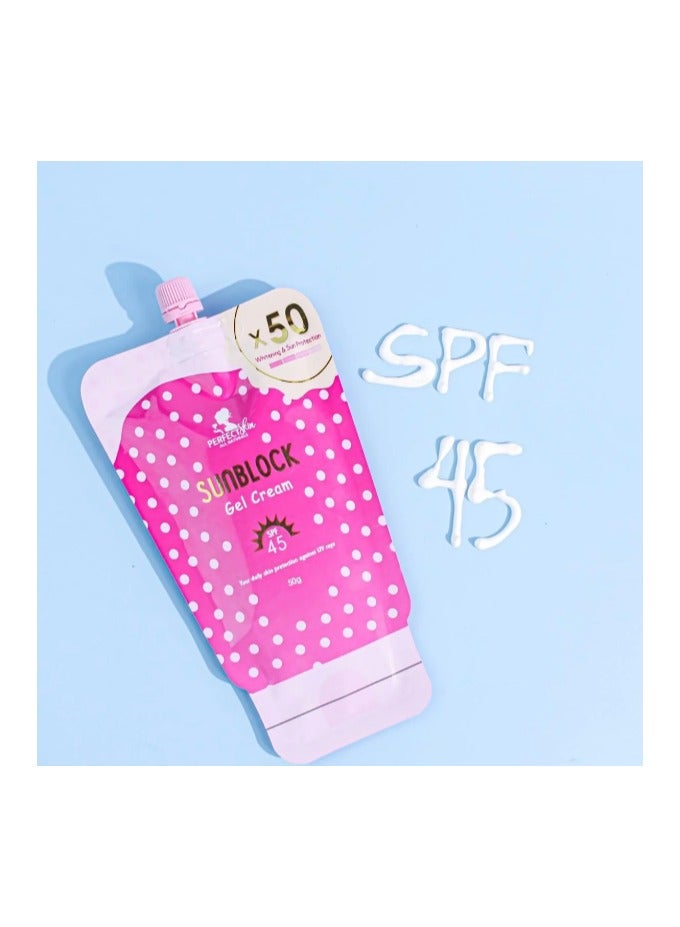 Perfect skin new packing sunblock 50g spf45
