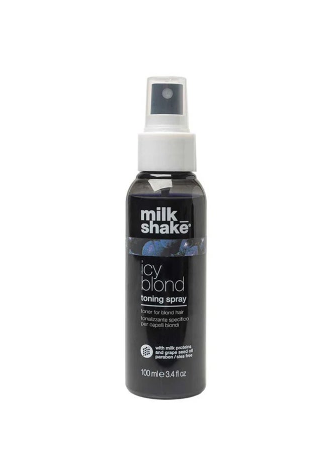 Toning Spray for Blonde Hair with Black Pigment - Counteracts Yellow & Orange Tones, Hydrates & Adds Shine for a Cool, Icy Finish (100 ml)