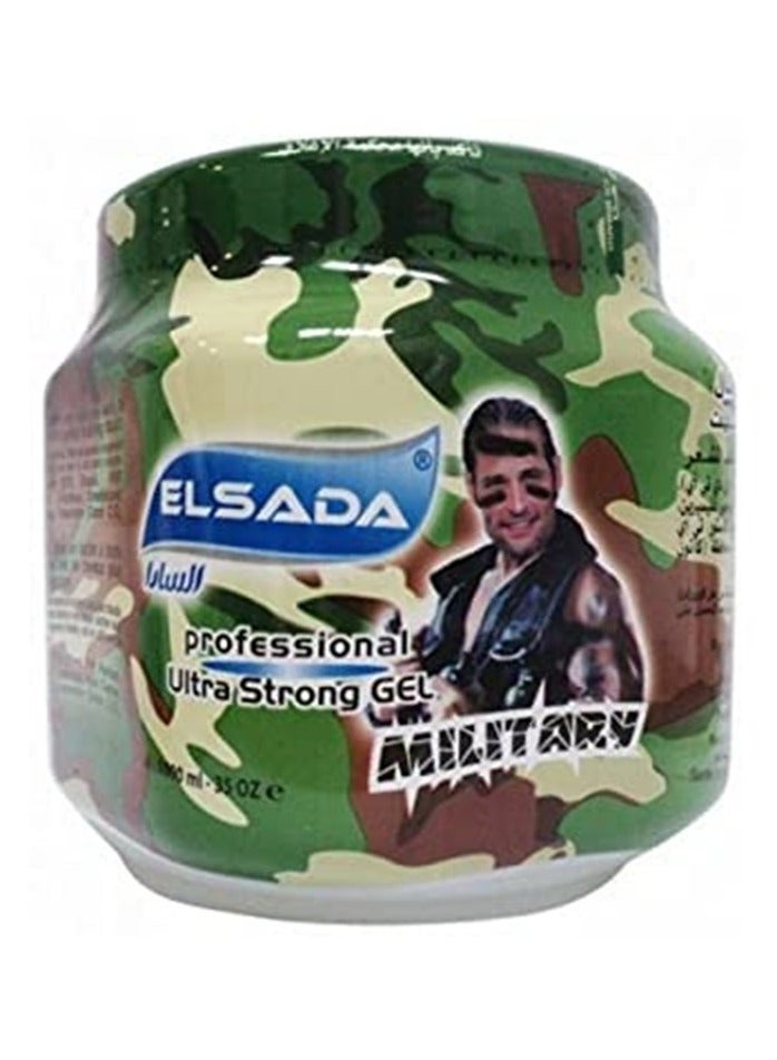 EL SADA Long Lasting Hair Styling Gel: Premium Hold and Shine in a 1-Liter Military Bottle