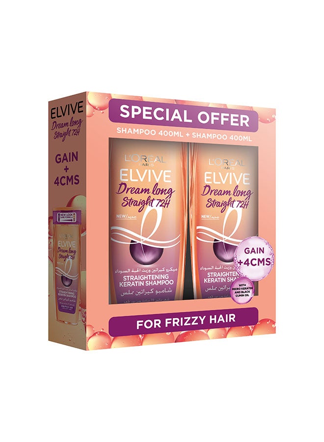 Elvive Dream Long Straight Shampoo 400ml, Dual Pack