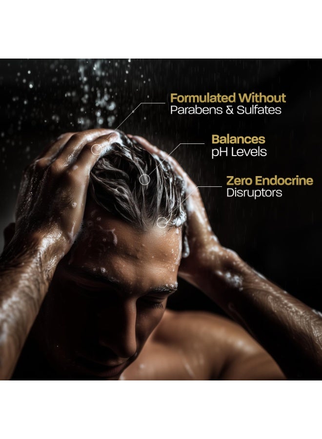 BASED Rejuvenating Shampoo with Aloe Vera, Peppermint Oil, & Coconut Oil, Cleansing Shampoo for Men - image 3