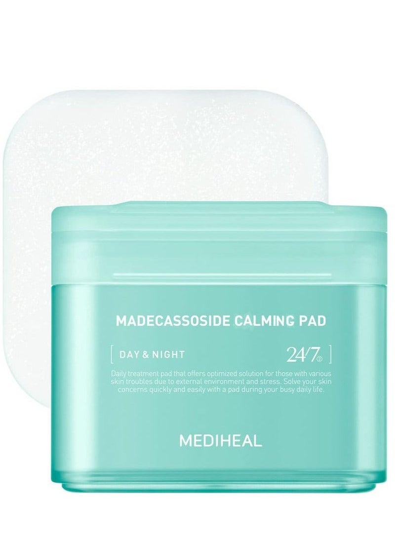 Mediheal Madecassoside Calming Pad | Square Cotton Facial Toner Pads With Centella Asiatica & Madecassoside | Anti Blemish Face Pads To Improve Uneven Skin Tone | 100 Pads