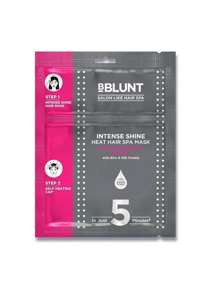 BBLUNT Intense Shine Heat Hair Spa Mask with Rice & Silk Protein for Salon-Like Hair Spa at Home - 70 g