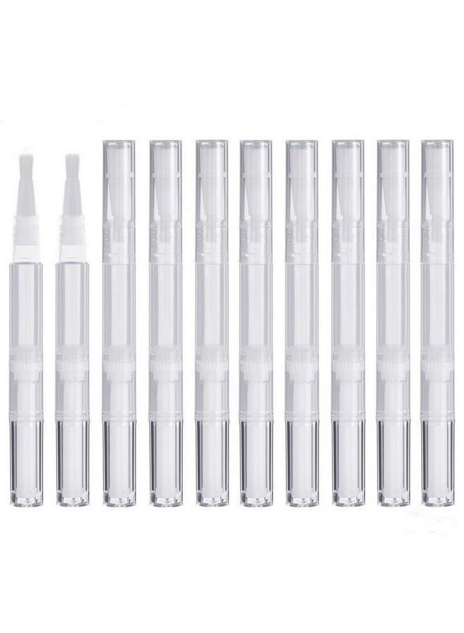 SUEIANNMN 20Pcs Transparent Twist Pens,3ml Nail Twist Pens Empty Transparent Nail Oil Pen with Brush Empty Cuticle Oil Pen Cosmetic Container Pen for Lip Gloss Eyelash Growth Liquid