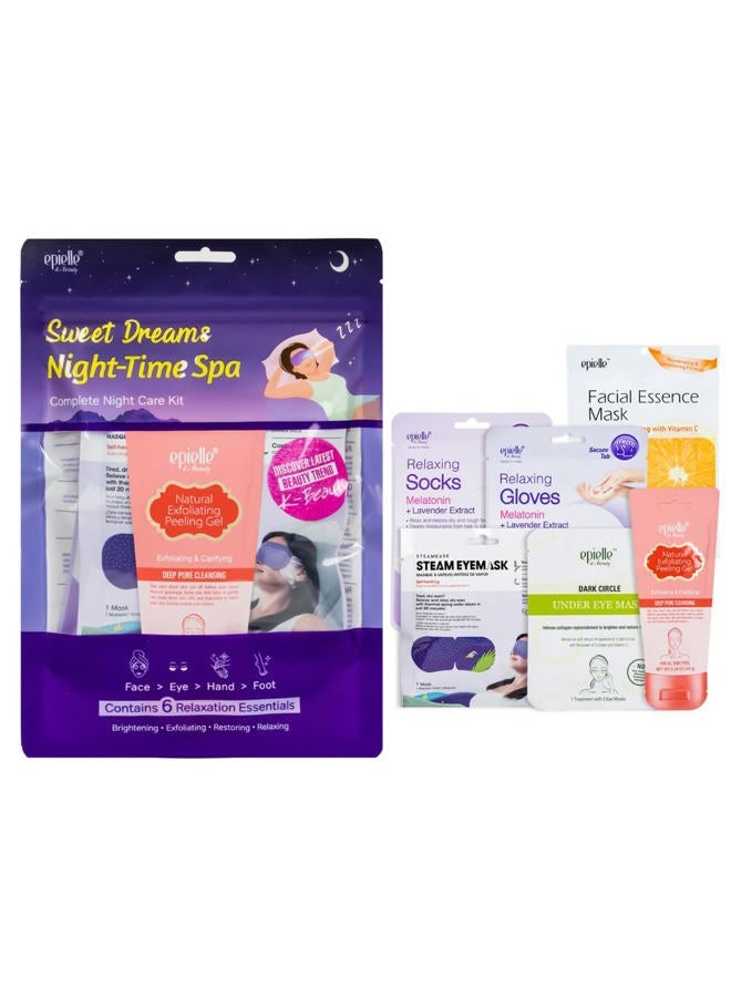 Sweet Dream Night Time Spa Kits, Luxury Gift Sets for Relaxation, Includes Spa Day Essentials, Perfect Beauty pack for Pampering & Self-Care, Korean Skincare
