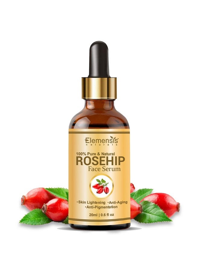 Elemensis Naturals Rosehip oil for face Glowing & Brightening, anti-ageing rosehip serum for face, 20ml