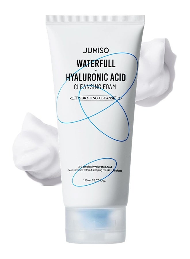 JUMISO Waterfull Hyaluronic Acid Hydrating Foaming Face Cleanser Vegan Fragrance-Free 150ml