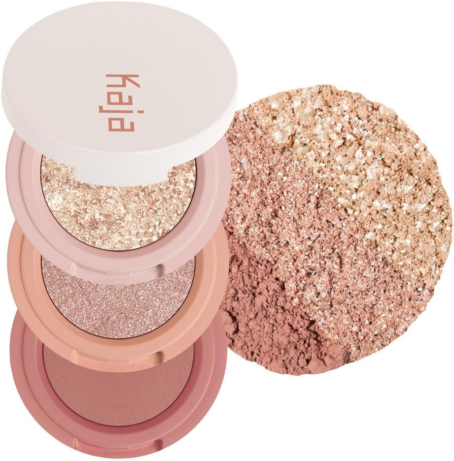Beauty Bento Eyeshadow Trio - Peach Madeline- 3 in 1 Mosaic Chrome Shimmer Matte Eye Shadow Palette - Long Lasting Blendable Pigmented Vegan Cruelty Free Compact Makeup