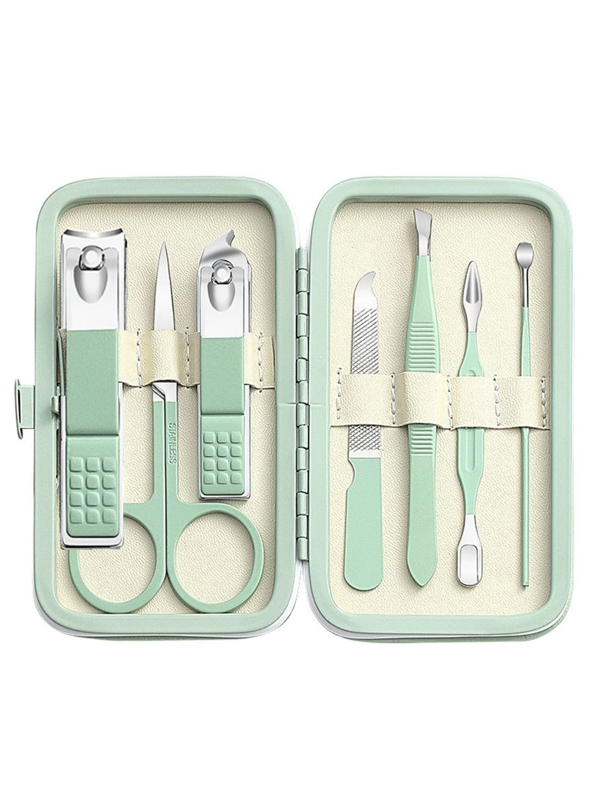 Stainless Steel Toe Finger Nail Clipper Personal Care Tools with Portable Travel Case Pedicure Tools