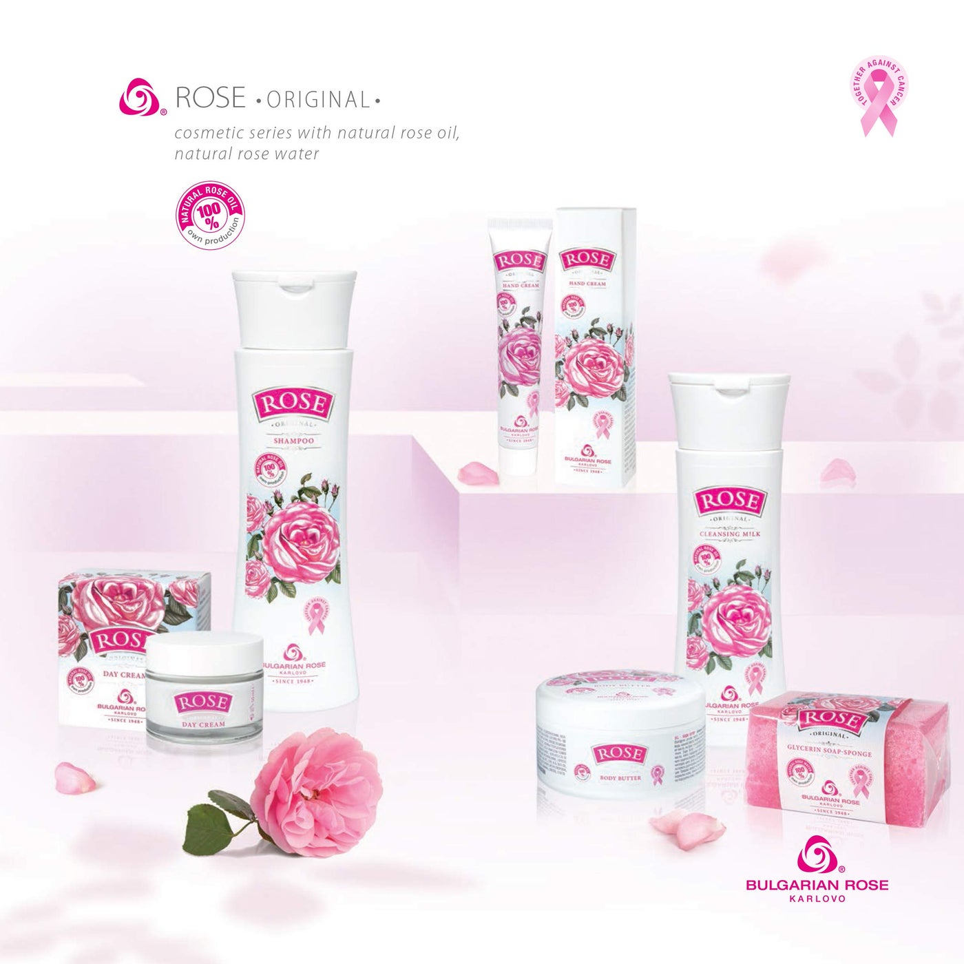 Bulgarian Rose Body Wash with Natural Rose Oil, Moisturizing Shower Gel, Cleansing and Nourishing, Hydrating Shower Gel for all skin types