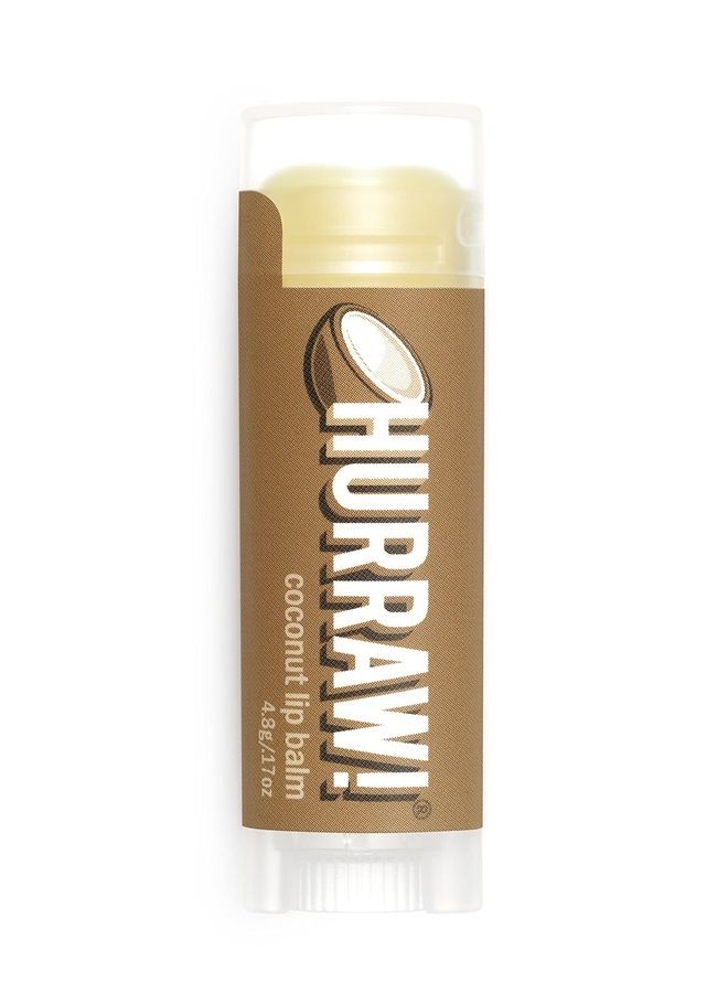 Hurraw! Coconut Lip Balm: Organic, Certified Vegan, Cruelty and Gluten Free. Non-GMO, 100% Natural Ingredients. Bee, Shea, Soy and Palm Free. Made in USA