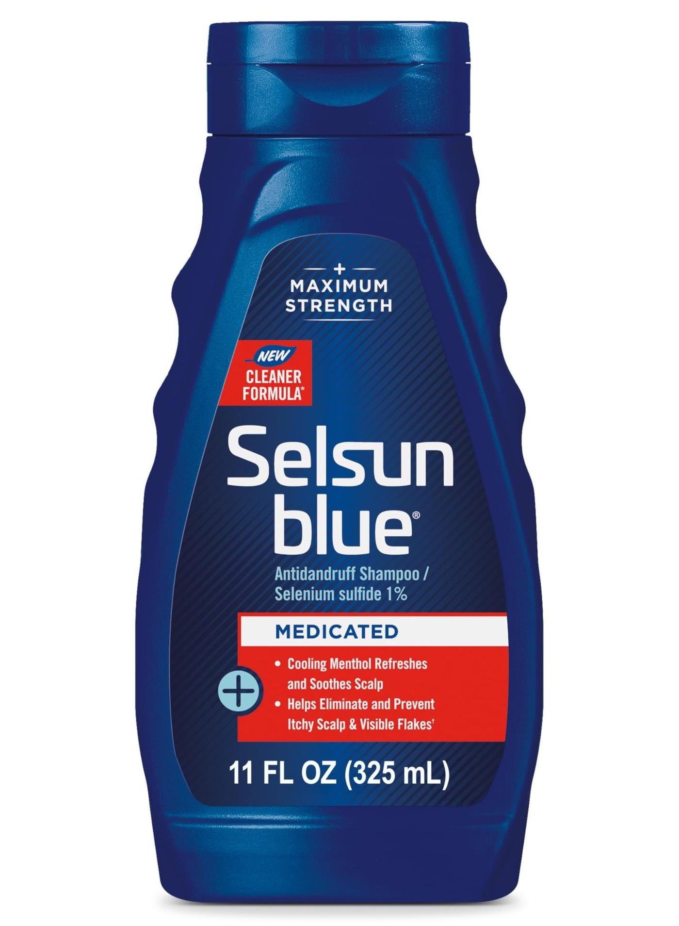 Selsun Blue Medicated Antidandruff Shampoo, Maximum Strength Scalp Treatment With Selenium Sulfide, 11 fl. oz.