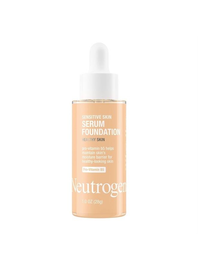 Healthy Skin Sensitive Skin Serum Foundation with Pro-Vitamin B5, Color Correcting & Pore Minimizing Liquid Foundation & Face Serum, Buildable Coverage, Light/Medium 01, 1 oz