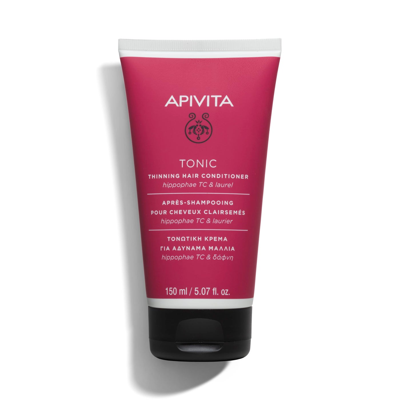Apivita Tonic Thinning Hair Conditioner | Strengthens, Prevents Hair Thinning & Promotes Hair Growth with Hippophae Tonic Complex, Laurel & Propolis, Silicone-Free, 150 mL / 5.07 oz