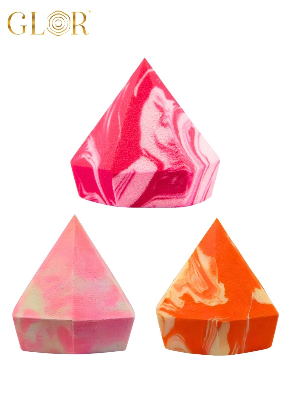 Elegance Beauty Blender – Latex-Free Professional Makeup Sponge for Liquid Foundation, Powder and Cream, Wet and Dry Use, Vegan and Cruelty-Free - 3 Pcs