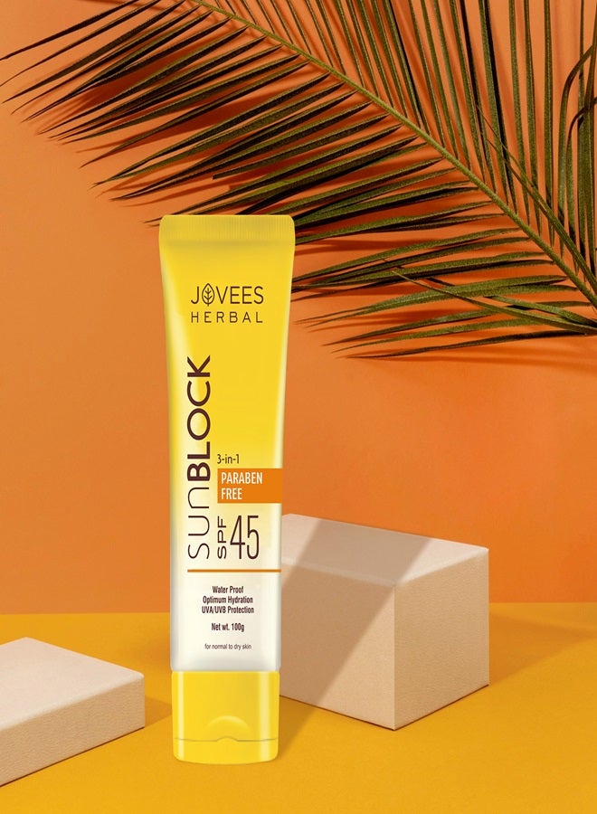 Jovees Herbal Sunblock SPF 45 100ml | Broad Spectrum UVA/UVB Protection | Non-Greasy, Lightweight Formula | Sunscreen For All Skin Types - image 2