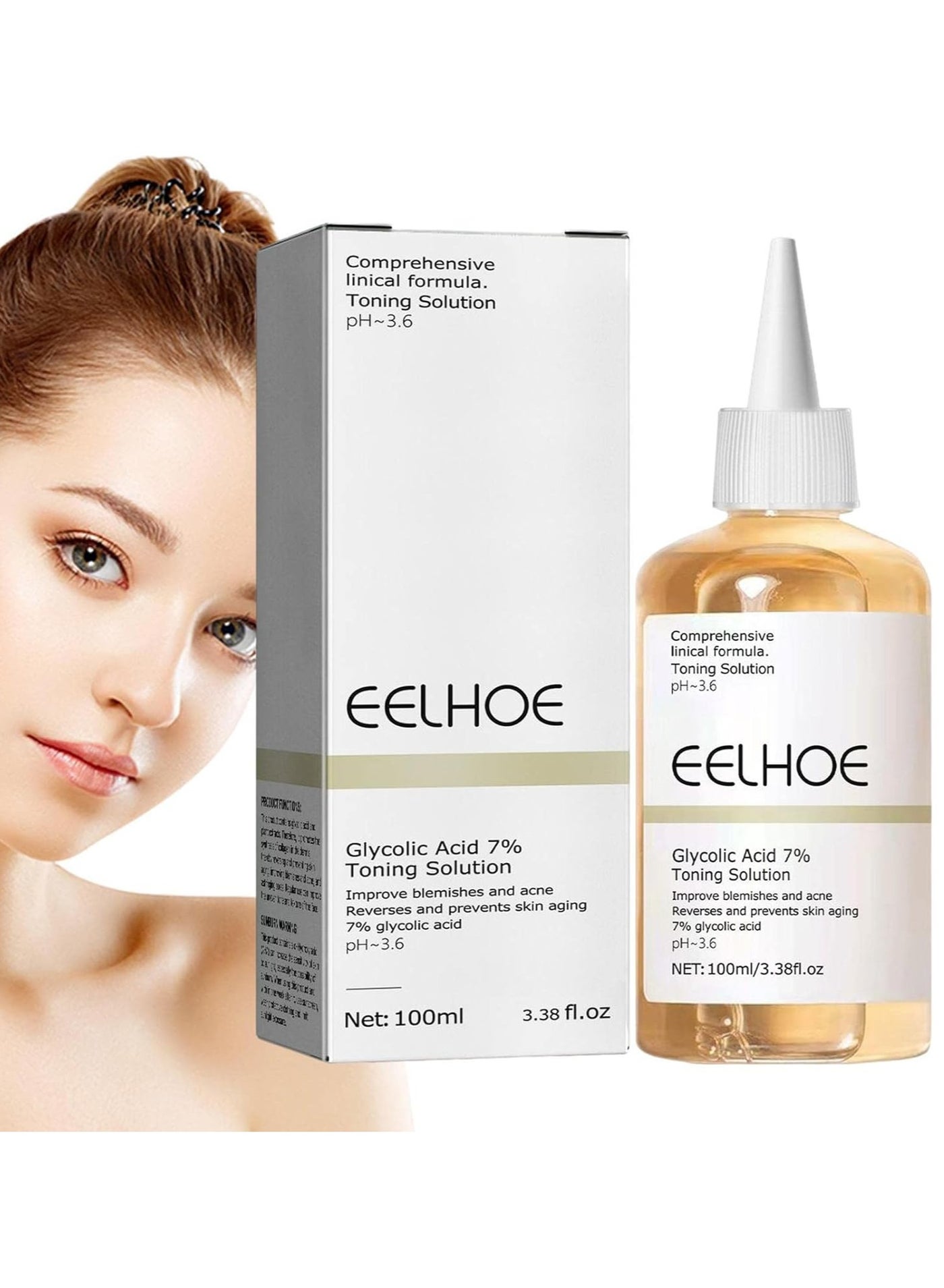 Glycolic Acid 7% Acne Toner Remove Acne, Sweeten Acne, Remove Closed Acne Repair, Moisturize and Rejuvenate Skin