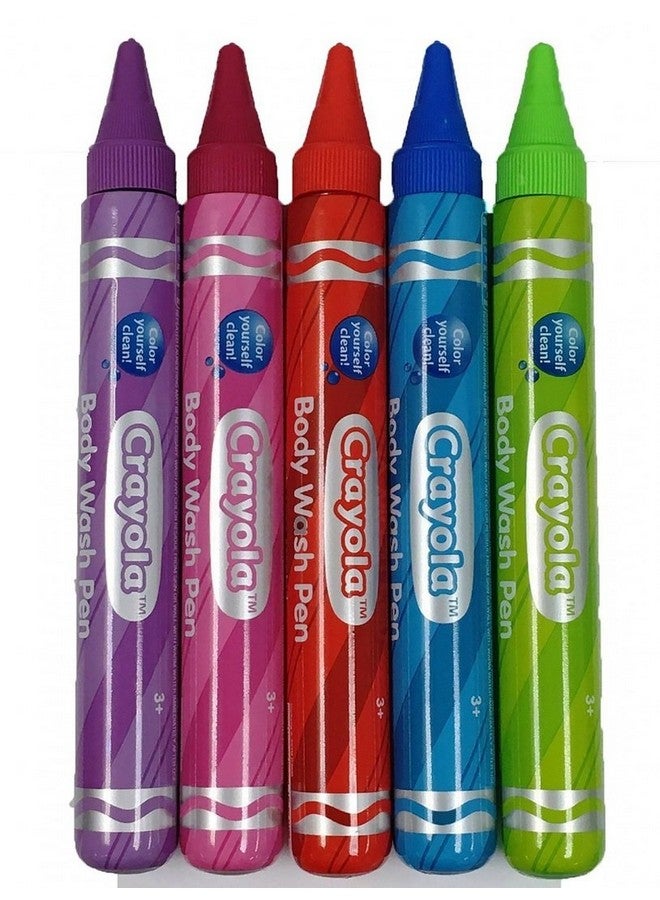 Crayon Kids Scented Body Wash 1.9 Oz Pen Paint Tubes6 Pack (Colors Vary)