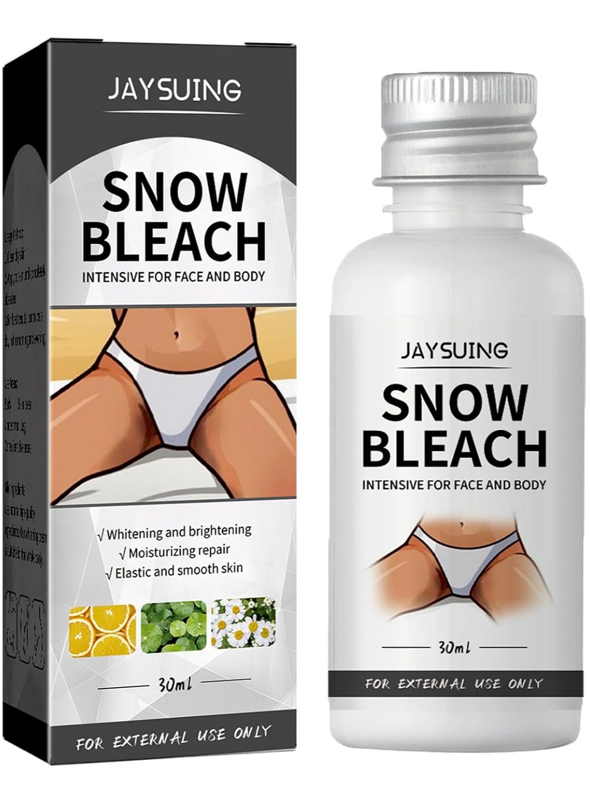 Snow Bleach Cream, Dark Spot Corrector Cream, Underarm Thigh Black Removing Cream, for Skin Lightening Face and Body, Intimate Areas Brightening Cream