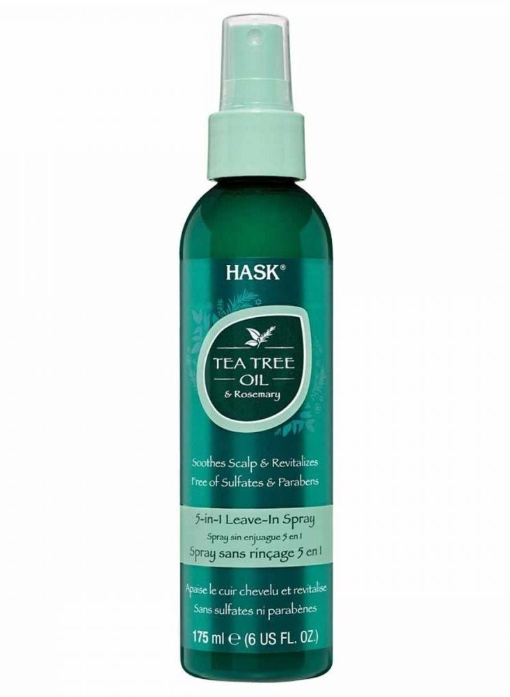 Tea Tree and Rosemary Oil 5 in 1 Refreshes and Soothes Scalp Hair Spray 175ml