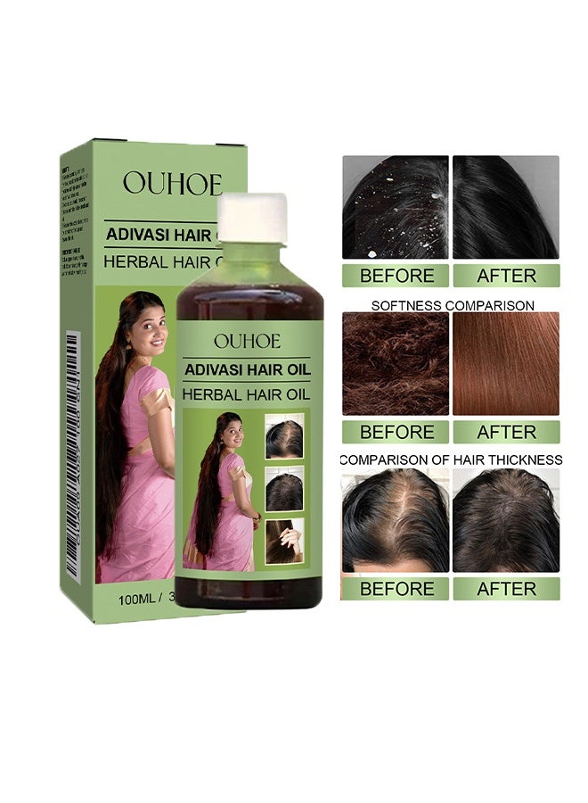 Hair Oil - Original Hair Growth Oil 3 IN 1 Original Hair Growth Oil |  Herbal Kesh tel with Natural Rosemary essential & Biotin for Control Hairfall anti dandruff 100ml