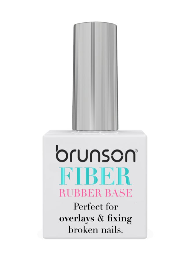 Express Fiber Rubber Base Gel 20Ml Quick Dry Uv Led Curing Clear Soak Off Gel For Nail Repair Extensions And Overlays Strengthening Formula With Vitamins Frb01