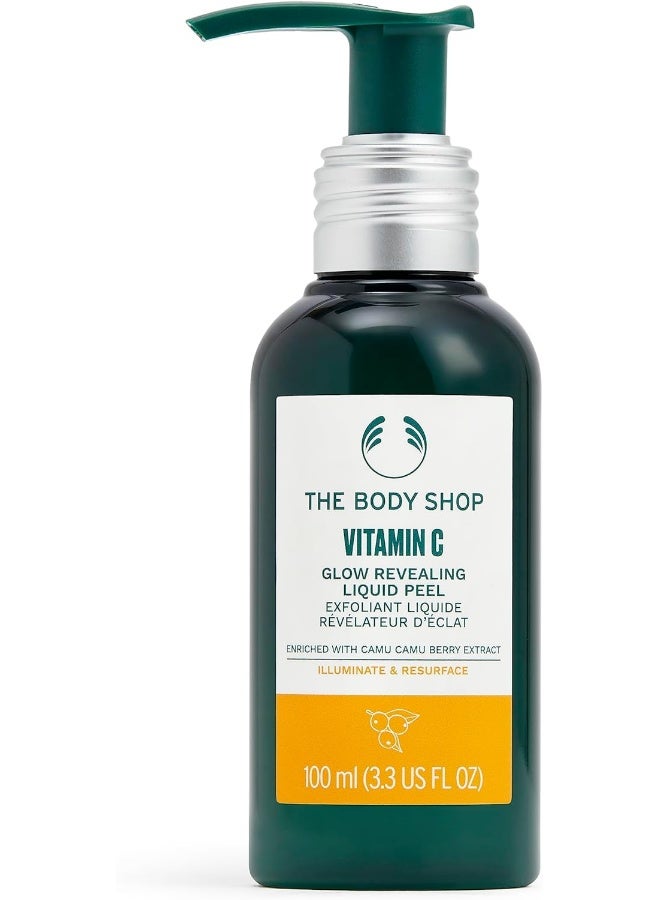 Vitamin C Glow Revealing Liquid Peel – Exfoliating Face Treatment with Camu Camu Berry Extract | Gently Removes Dead Skin Cells, Reveals Radiant, Fresh-Looking Skin | Suitable for All Skin Types, 100ml