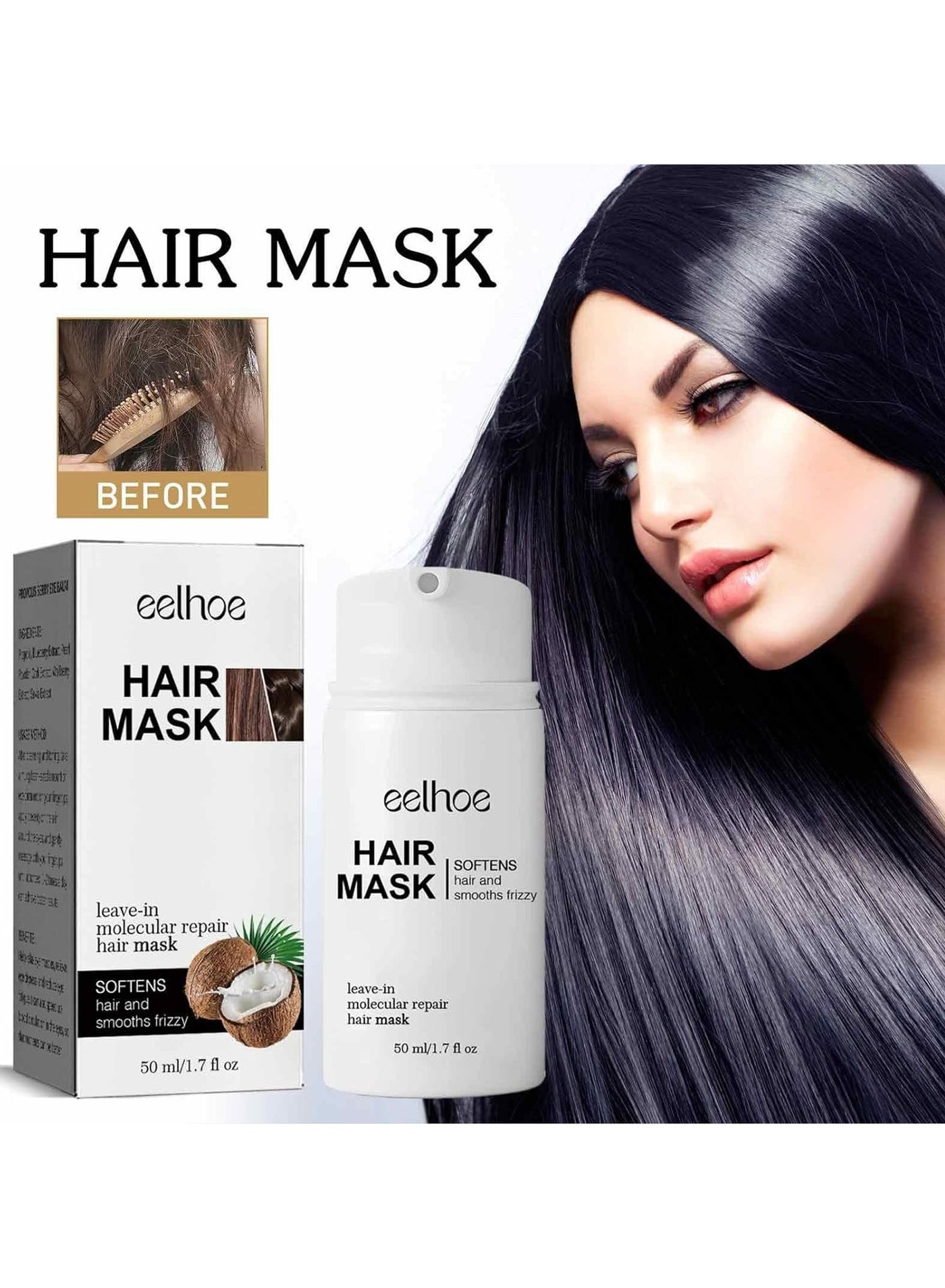 Repairing Hair Mask, Easy to Use, Safe Repair, Deep Conditioning Hair Mask, Moisturizing and Smoothing for Dry Hair