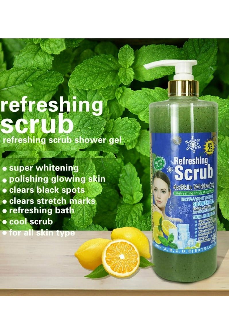 Refreshing Scrub Body Wash And Shower Gel 1000 ML